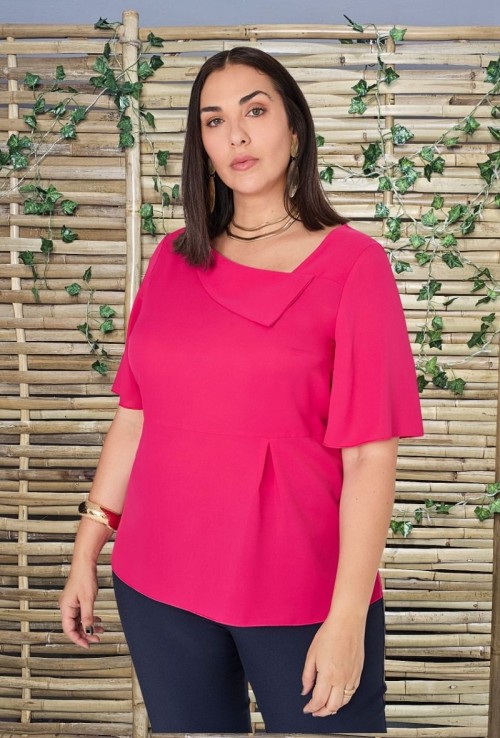 Blusa Cuello Solapa