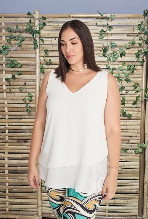 Blusa Capa Sin Manga