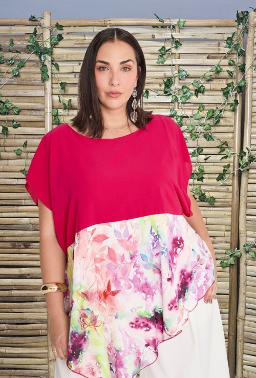 Blusa Capa Asimétrica