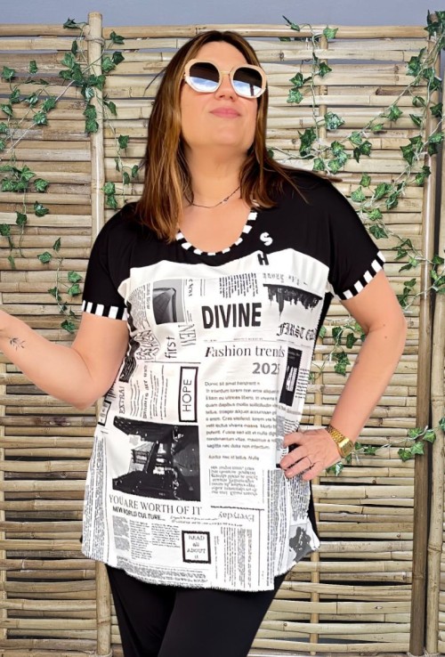 Camiseta combinada