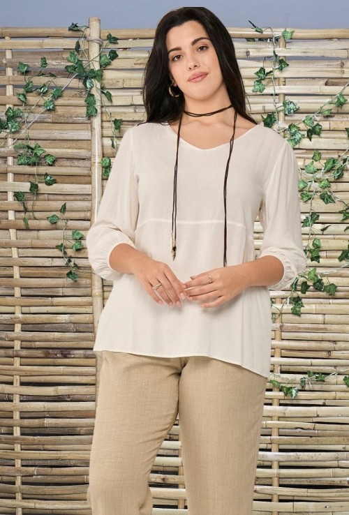 Blusa Jacquard viscosa