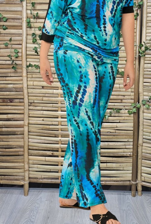 Pantalon de punto estampado