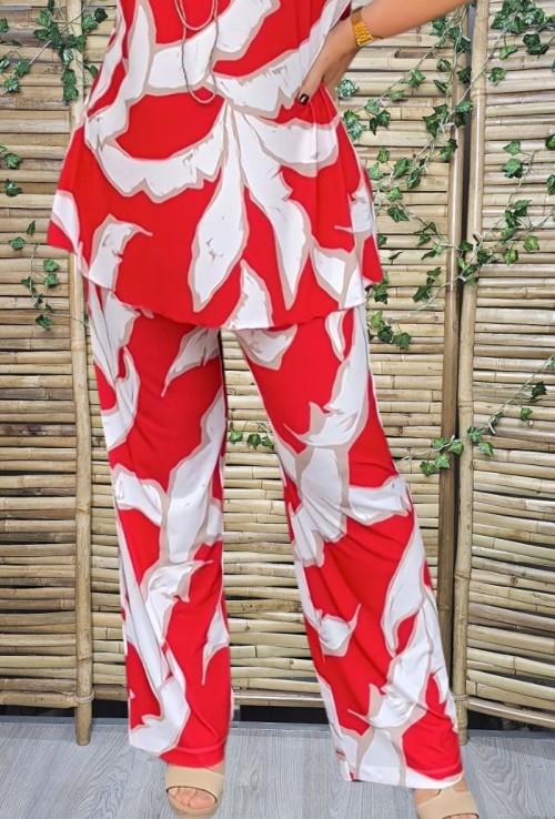 Pantalón Palmera Rojo