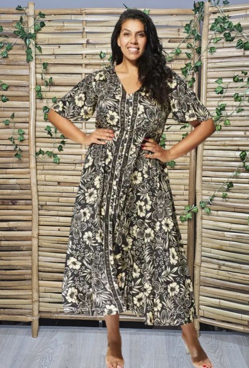 Vestido Diya Seda India 4