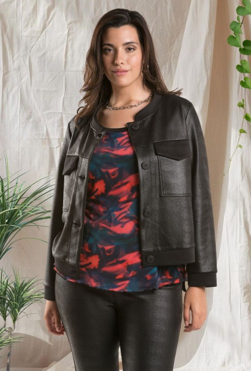 Chaqueta Corta Bolsillo Efecto