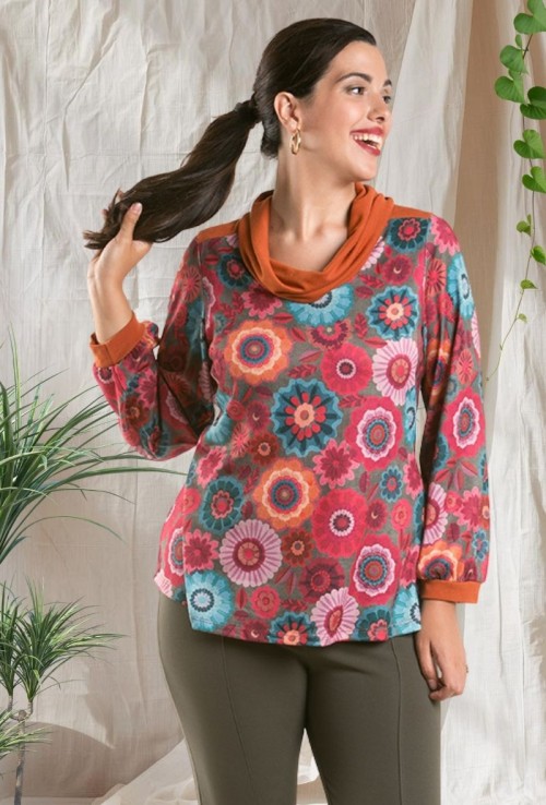 Jersey Combi cuello Caído