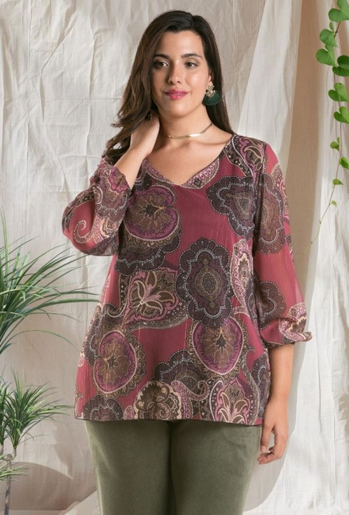 Blusa Gasa Hilo Oro