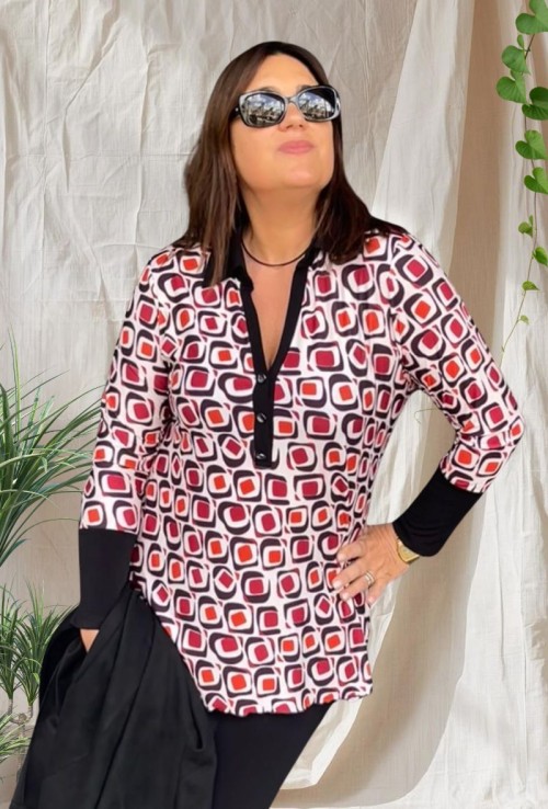 Camiseta tipo Polo Estampada