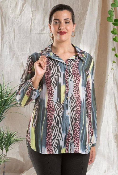 Camisa Estampada Manga Larga
