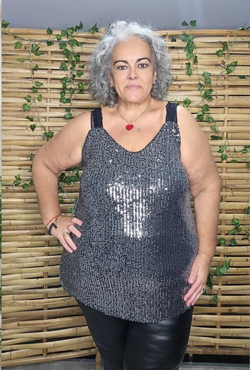 Top Princesa lentejuelas