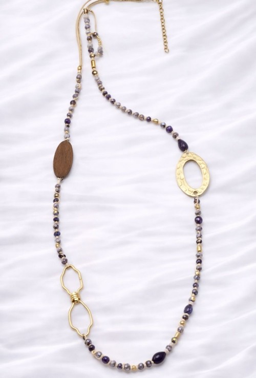 Colgante Piezas Malvas