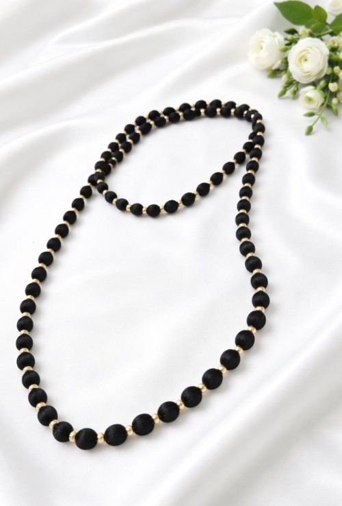 Colgante Bolas seda Negro