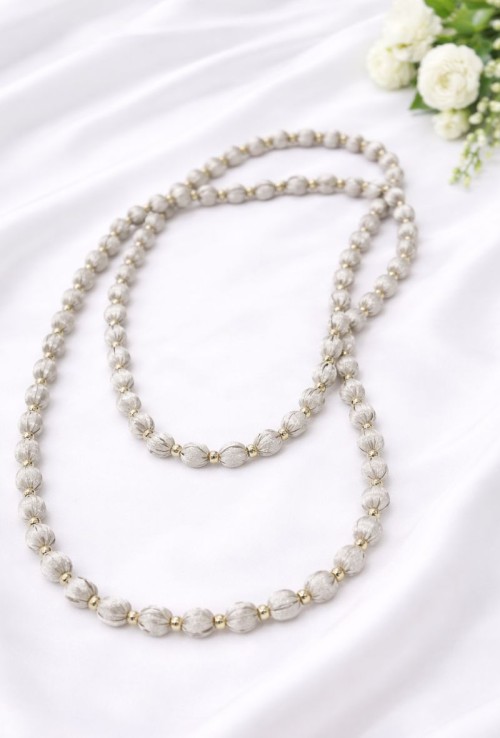 Colgante Bolas seda Beige