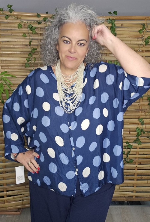 Blusa Altea Topos Seda