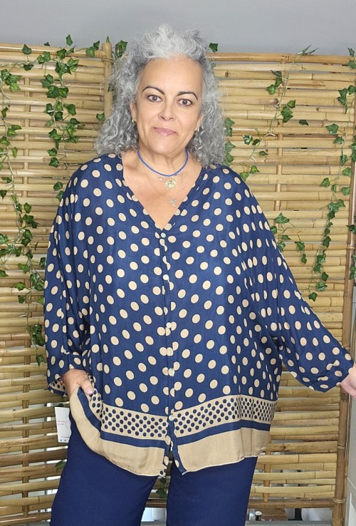 Blusa Altea Topos Seda