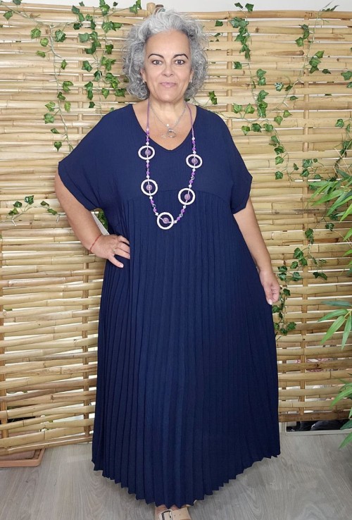 Vestido Largo Plisado