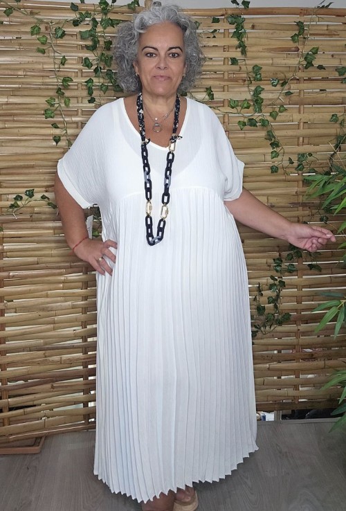 Vestido Largo Plisado