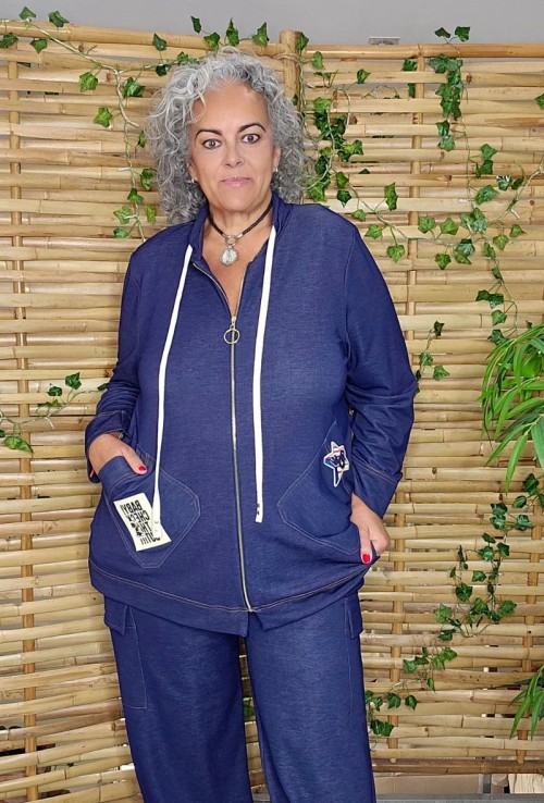 Casaca tipo parka tejana