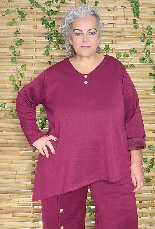 Sudadera botones Amelia